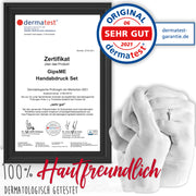 Handprint set for couples including wooden base